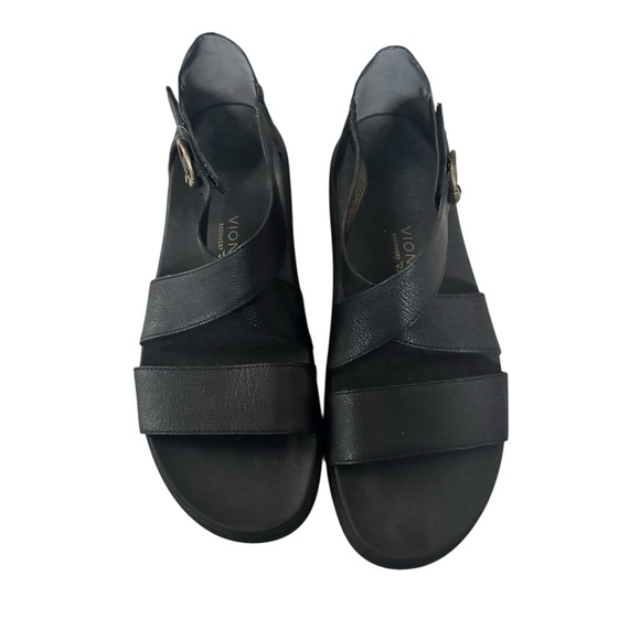 Vionic Harmony RX Recovery Sandals Black Leather Women’s 11 Comfort Orthopedic - Picture 2 of 5